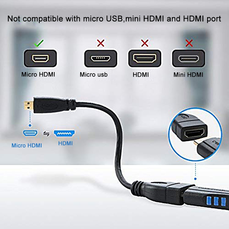 17cm Micro HDMI Male to HDMI Female Adapter Cable - Computer & Networking by buy2fix | Online Shopping UK | buy2fix