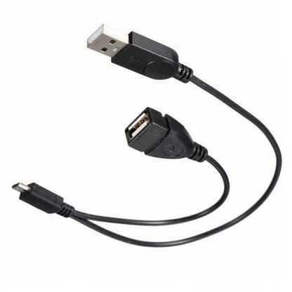 Micro USB to USB 2.0 Male & USB 2.0 Female Host OTG Converter Adapter Cable, Length: About 30cm(Black) - USB Cable by buy2fix | Online Shopping UK | buy2fix