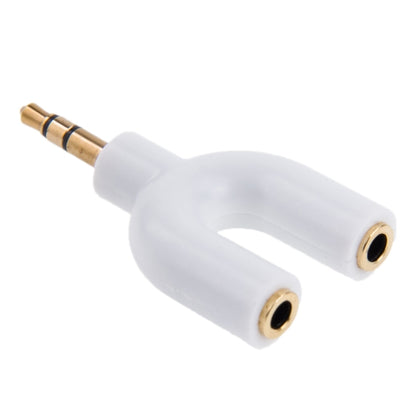 3.5mm Stereo Male to Dual 3.5mm Stereo Female Splitter Adapter(White) - Splitter Adapter by buy2fix | Online Shopping UK | buy2fix