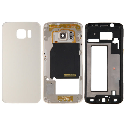 Full Housing Cover (Front Housing LCD Frame Bezel Plate + Back Plate Housing Camera Lens Panel + Battery Back Cover ) for Galaxy S6 Edge / G925(Gold) - Repair & Spare Parts by buy2fix | Online Shopping UK | buy2fix