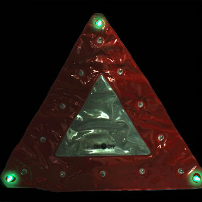 15 LED Triangle Emergency Car Warning Safety Traffic Sign Red(Red) - In Car by buy2fix | Online Shopping UK | buy2fix