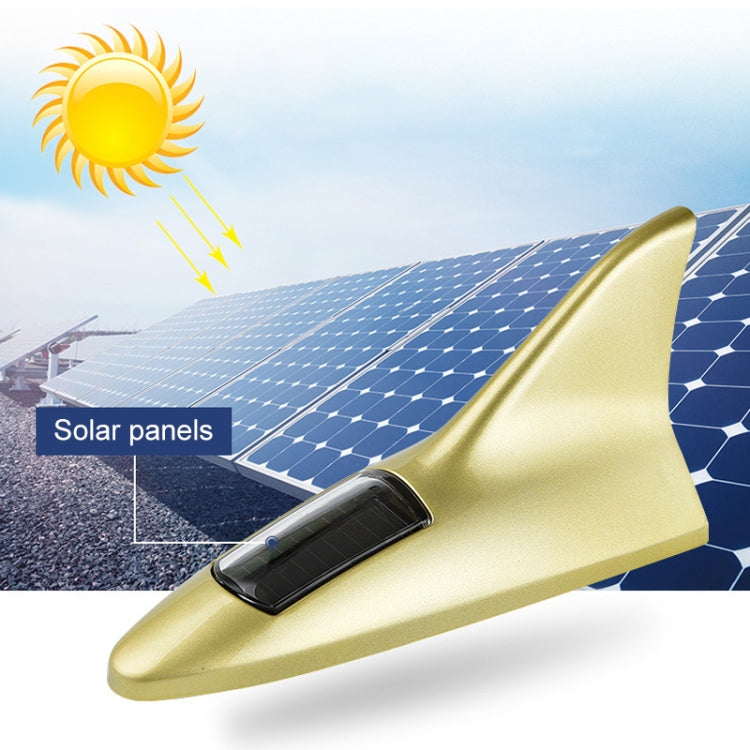 Solar Shark Fin High-positioned Alarm Light(Grey) - In Car by buy2fix | Online Shopping UK | buy2fix