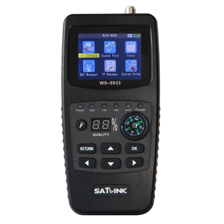 SATLINK WS6933 Portable Digital Satellite Finder Meter, 2.1 inch LCD Colour Screen, DVB-S2/S Signal Pointer(EU Plug) - Consumer Electronics by buy2fix | Online Shopping UK | buy2fix