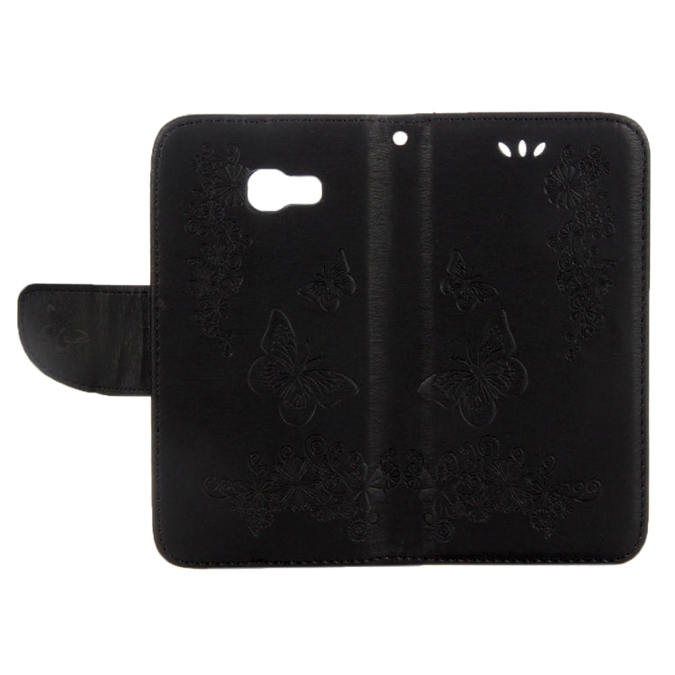 For Galaxy A7 (2017) / A720 Butterflies Embossing Horizontal Flip Leather Case with Holder & Card Slots & Wallet & Lanyard (Black) - Samsung Accessories by buy2fix | Online Shopping UK | buy2fix