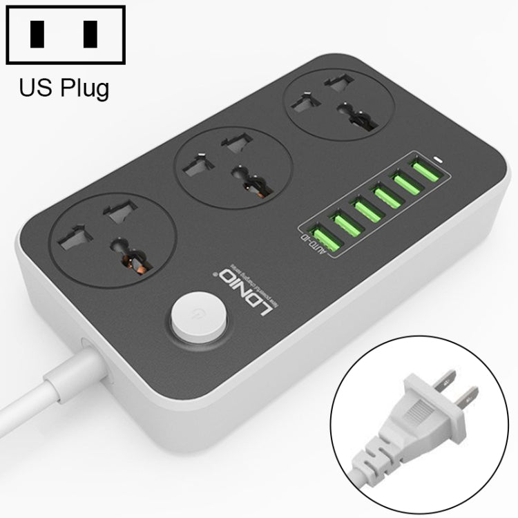 LDNIO SC3604 6 x USB Ports Multi-function Travel Home Office Socket, Cable Length: 2m, US Plug - Consumer Electronics by LDNIO | Online Shopping UK | buy2fix