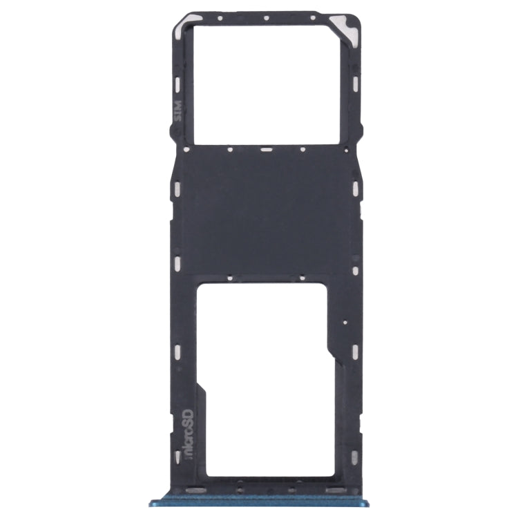 For Samsung Galaxy A03s SM-A037U Original SIM Card Tray + Micro SD card tray (Blue) - Card Socket by buy2fix | Online Shopping UK | buy2fix