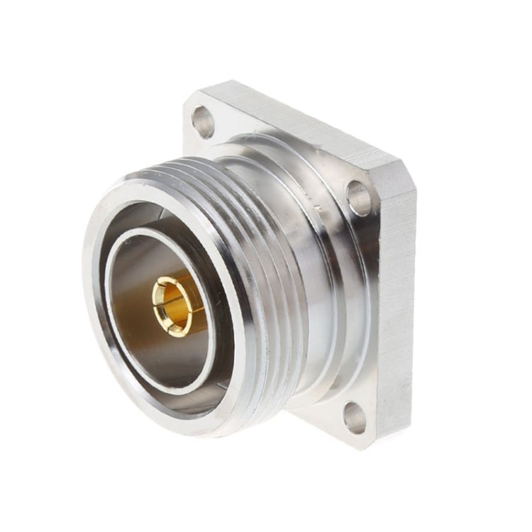 L29 7/16 Din Female Jack Center Connector with 4 Holes Flange Deck Solder Cup RF Coaxial Adapter - Security by buy2fix | Online Shopping UK | buy2fix