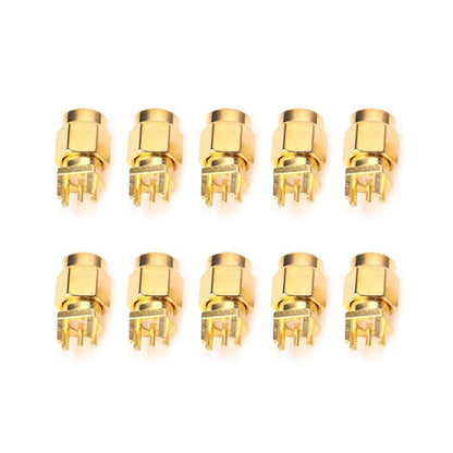 10 PCS 1.6mm SMA Female Jack PCB Clip Mount RF Connectors - Security by buy2fix | Online Shopping UK | buy2fix