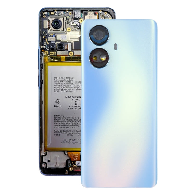 For Realme 10 Pro+ Original Battery Back Cover(Blue) - Repair & Spare Parts by buy2fix | Online Shopping UK | buy2fix