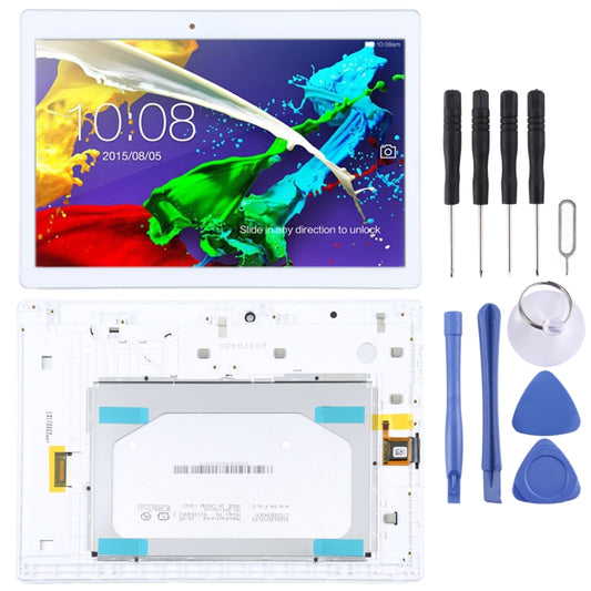 LCD Screen and Digitizer Full Assembly with Frame for Lenovo Tab 2 A10-30 YT3-X30(White) - LCD Screen by buy2fix | Online Shopping UK | buy2fix