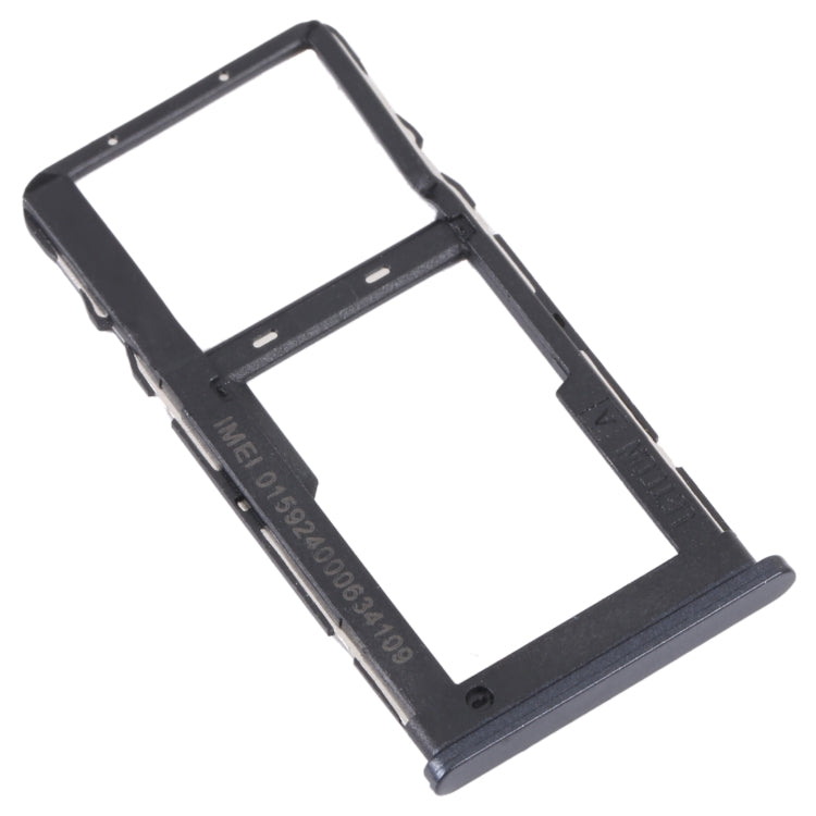 For TCL 20 R 5G Original SIM Card Tray + Micro SD Card Tray (Black) - Repair & Spare Parts by buy2fix | Online Shopping UK | buy2fix