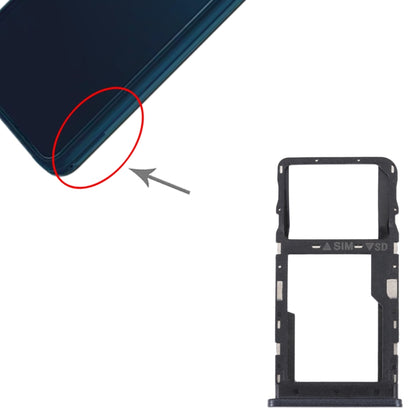 For TCL 20 R 5G Original SIM Card Tray + Micro SD Card Tray (Black) - Repair & Spare Parts by buy2fix | Online Shopping UK | buy2fix