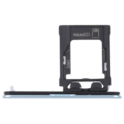 For Sony Xperia XZ1 Compact Original SIM Card Tray + Micro SD Card Tray (Blue) - Repair & Spare Parts by buy2fix | Online Shopping UK | buy2fix