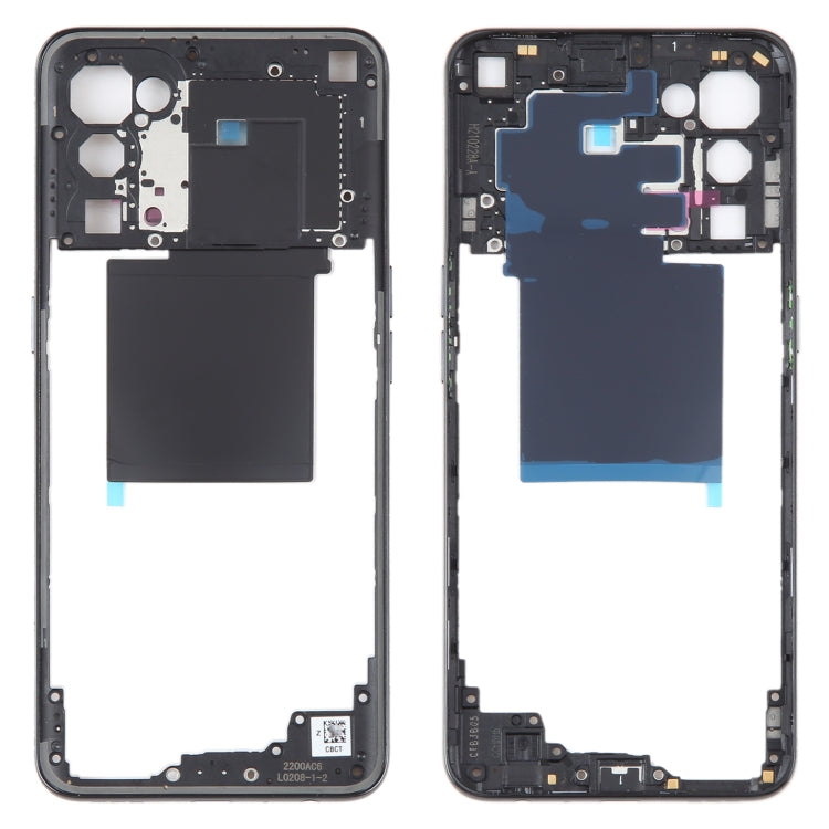 For OPPO Reno5 5G Original Middle Frame Bezel Plate (Black) - Frame Bezel Plate by buy2fix | Online Shopping UK | buy2fix