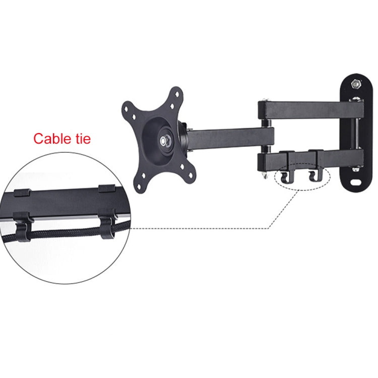 14-27 inch Universal Rotatable Retractable Computer Monitor Three Arms Wall Mount Bracket - Consumer Electronics by buy2fix | Online Shopping UK | buy2fix