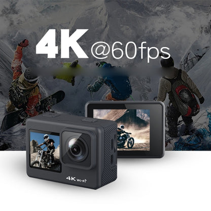 C1 Dual-Screen 2.0 inch + 1.3 inch Screen Anti-shake 4K WiFi Sport Action Camera Camcorder with Waterproof Housing Case,  Allwinner V316, 170 Degrees Wide Angle (Black) - DJI & GoPro Accessories by buy2fix | Online Shopping UK | buy2fix