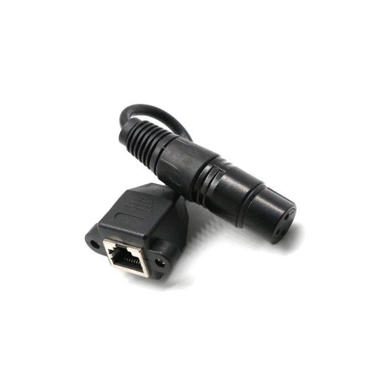 15cm XLR 3 Pin Female To RJ45 Female Network Connector Adapter Converter Cable - Consumer Electronics by buy2fix | Online Shopping UK | buy2fix