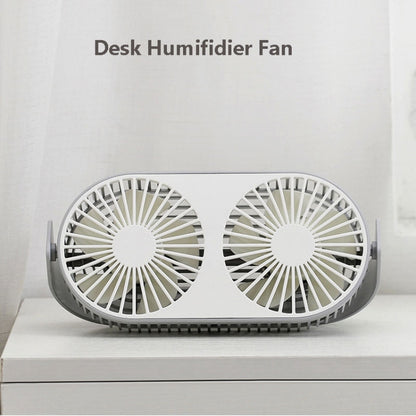 Small Bean Desktop Desktop Double Leaf Usb Mini Fan(Green) - Consumer Electronics by buy2fix | Online Shopping UK | buy2fix