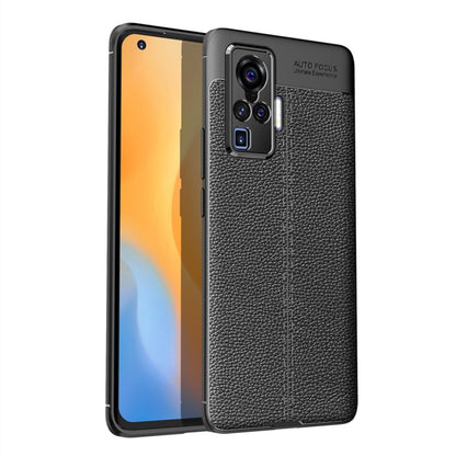 For VIVO X50 Pro Litchi Texture TPU Shockproof Case(Black) - OPPO & vivo Accessories by buy2fix | Online Shopping UK | buy2fix