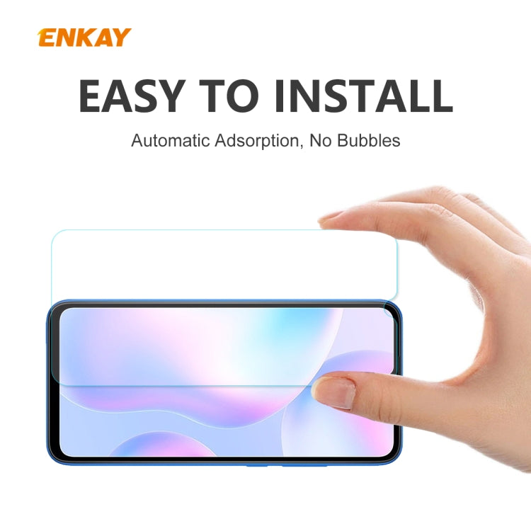 For Redmi 9 / 9A / 9C 5 PCS ENKAY Hat-Prince 0.26mm 9H 2.5D Curved Edge Tempered Glass Film -  by ENKAY | Online Shopping UK | buy2fix