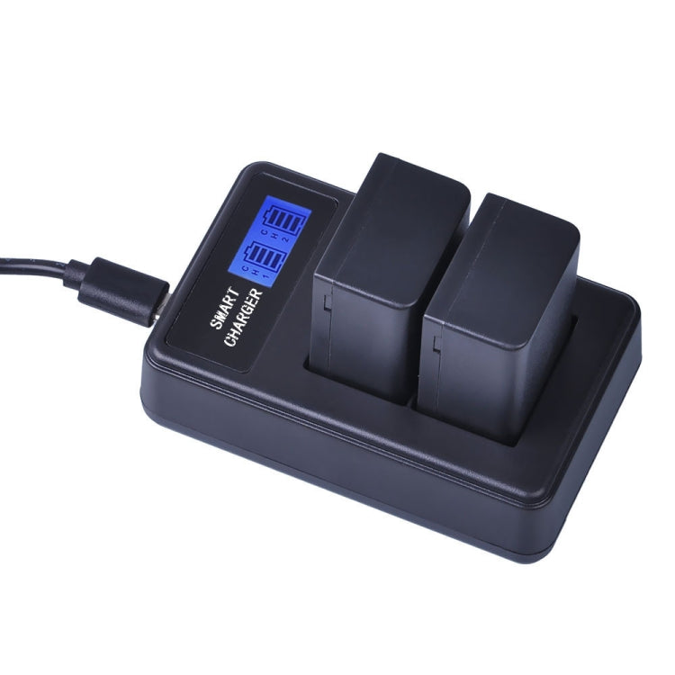 Smart LCD Display USB Dual Charger for PANASONIC DMW-BMB9E(T) - Battery USB Charger by buy2fix | Online Shopping UK | buy2fix