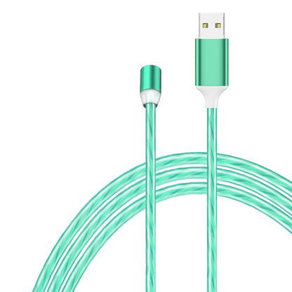 3 in 1 USB to 8 Pin + Type-C / USB-C + Micro USB Magnetic Absorption Colorful Streamer Charging Cable, Length: 1m(Green Light) - Apple Accessories by buy2fix | Online Shopping UK | buy2fix