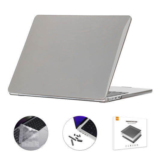 For MacBook Air 13.6 2022/2024 A2681 M2 / A3113 M3 US Version ENKAY 3 in 1 Crystal Laptop Case with TPU Keyboard Film / Anti-dust Plugs (Grey) - MacBook Air Cases by ENKAY | Online Shopping UK | buy2fix