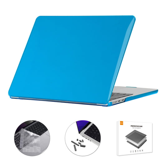 For MacBook Air 13.6 2022/2024 A2681 M2 / A3113 M3 US Version ENKAY 3 in 1 Crystal Laptop Case with TPU Keyboard Film / Anti-dust Plugs (Baby Blue) - MacBook Air Cases by ENKAY | Online Shopping UK | buy2fix