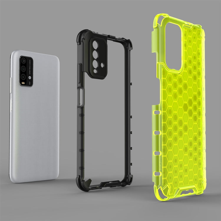 For Xiaomi Redmi 9T  Shockproof Honeycomb PC + TPU Case(White) - Xiaomi Accessories by buy2fix | Online Shopping UK | buy2fix