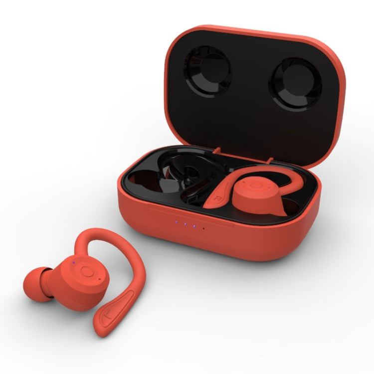 T20 TWS Bluetooth Hooks Wireless Sports Headphones with Charging Box IPX6 Waterproof Noise-cancelling Earphones(Orange) - Bluetooth Earphone by buy2fix | Online Shopping UK | buy2fix