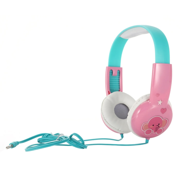 KID101 Portable Cute Children Learning Wired Headphone(Pink Green) - Multimedia Headset by buy2fix | Online Shopping UK | buy2fix