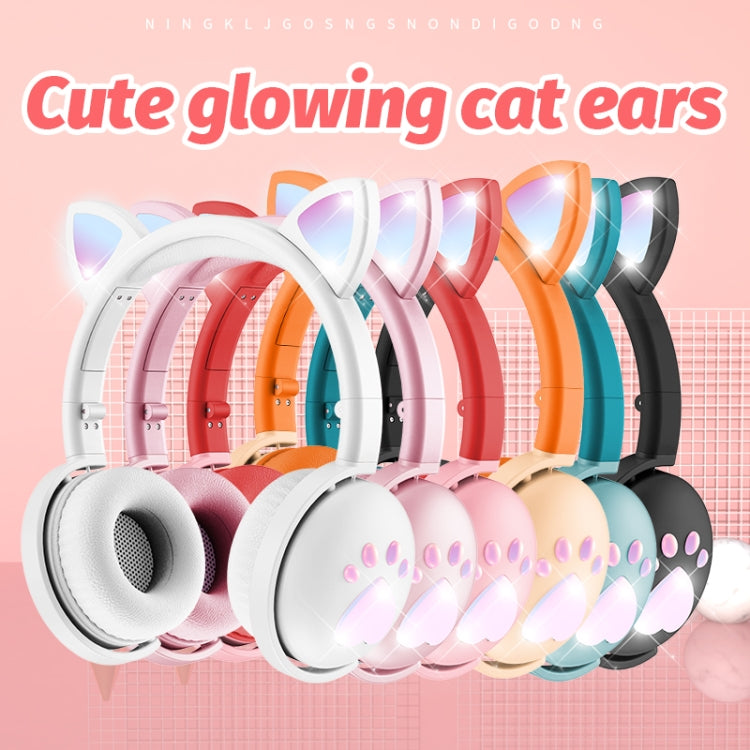 BK9 HiFi 7.1 Surround Sound Cat Claw Luminous Cat Ear Bluetooth Gaming Headset with Mic(Pink) - Multimedia Headset by buy2fix | Online Shopping UK | buy2fix