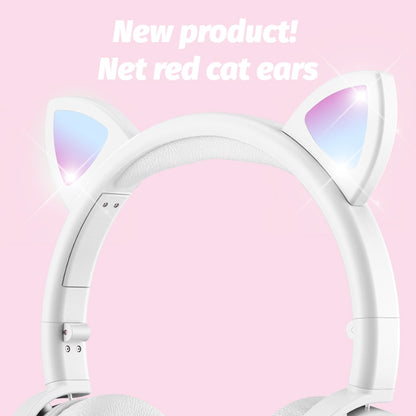 BK9 HiFi 7.1 Surround Sound Cat Claw Luminous Cat Ear Bluetooth Gaming Headset with Mic(Pink) - Multimedia Headset by buy2fix | Online Shopping UK | buy2fix