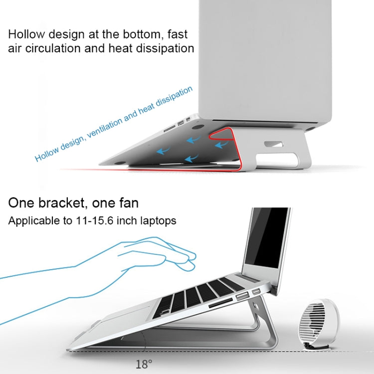 AP-1S Aluminum Alloy Laptop Stand with Radiator - Computer & Networking by buy2fix | Online Shopping UK | buy2fix