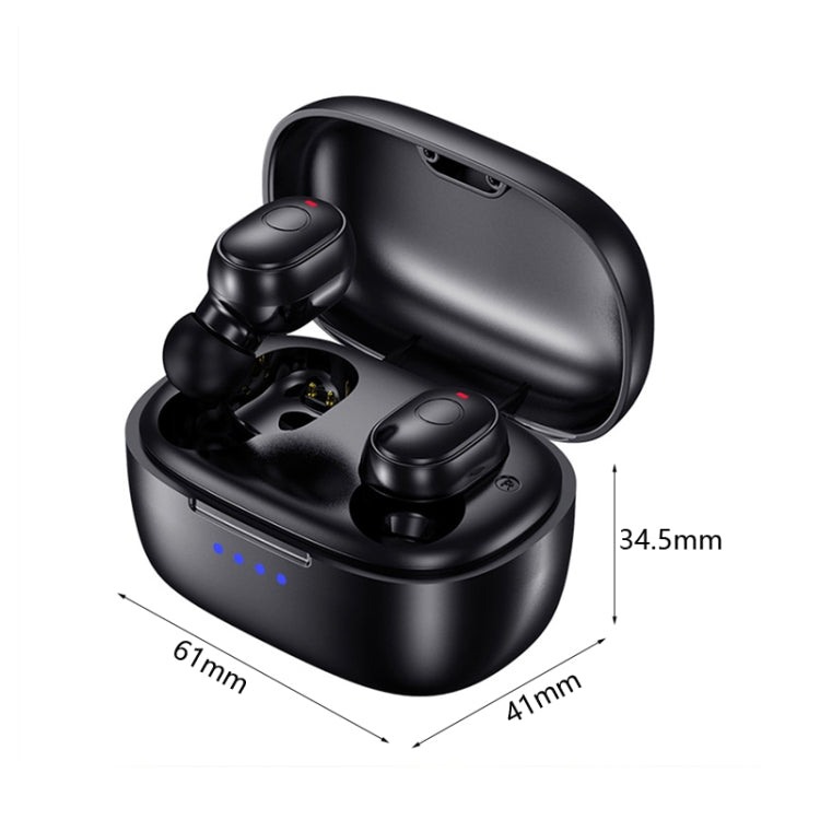 T&G TG911 Bluetooth V5.1 Sport Waterproof Mini Touch-Control Noise Cancelling Earphones(Black) - Bluetooth Earphone by T&G | Online Shopping UK | buy2fix