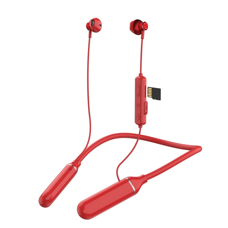 K1688 Neck-mounted Noise Cancelling IPX5 Sports Bluetooth Headphone(Red) - Neck-mounted Earphone by OneDer | Online Shopping UK | buy2fix