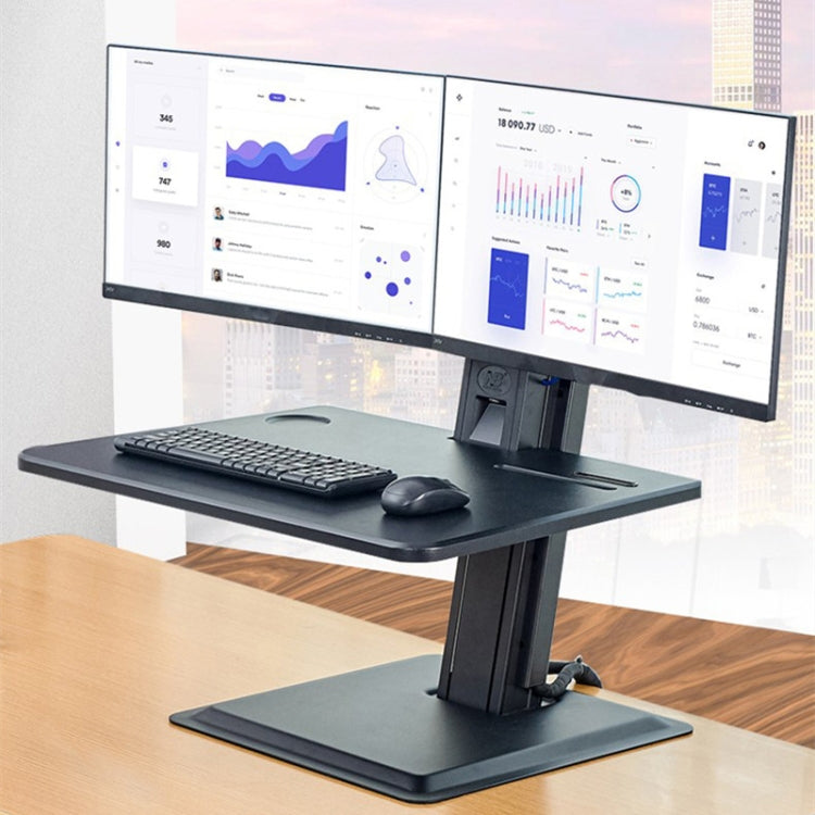 NORTH BAYOU NB S100 Computer Stand 22-27 inch Dual Monitor Mount with Keyboard Plate - Computer & Networking by buy2fix | Online Shopping UK | buy2fix