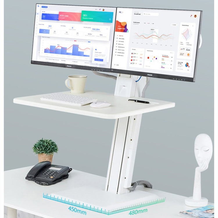 NORTH BAYOU NB S100 Computer Stand 22-27 inch Dual Monitor Mount with Keyboard Plate - Computer & Networking by buy2fix | Online Shopping UK | buy2fix