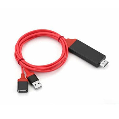 Dongle USB Male + USB Female to HDMI Male 1080P HDMI Cables Adapter -  by buy2fix | Online Shopping UK | buy2fix