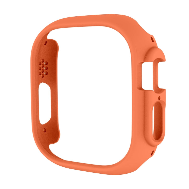 For Apple Watch Ultra / Ultra 2 49mm ENKAY 2 in 1 PC Case + Full Coverage 9H Tempered Glass Film(Orange) - Watch Cases by ENKAY | Online Shopping UK | buy2fix