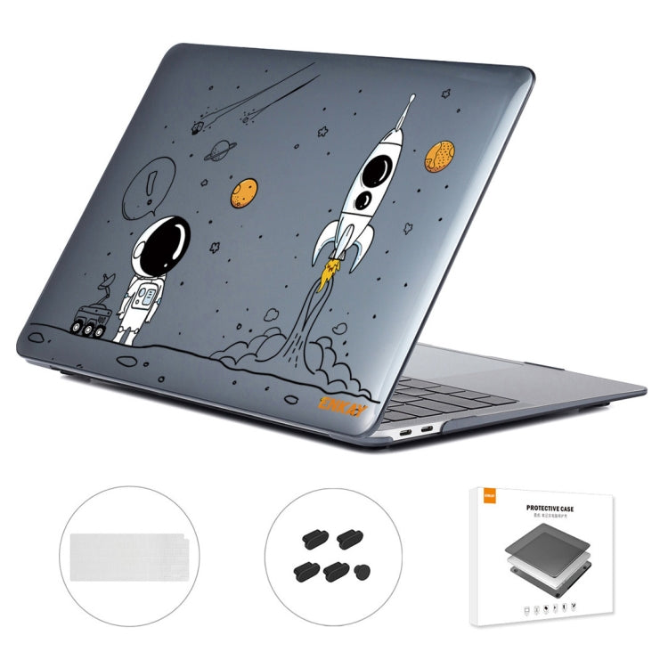 For MacBook Air 13.3 2020 A2179/A2337/A2779 2023 ENKAY Hat-Prince 3 in 1 Spaceman Pattern Laotop Protective Crystal Case with TPU Keyboard Film / Anti-dust Plugs, Version:US(Spaceman No.1) - MacBook Air Cases by ENKAY | Online Shopping UK | buy2fix