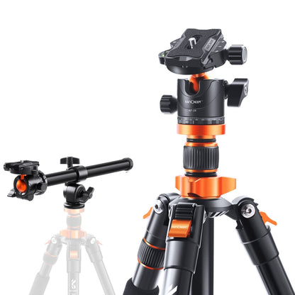 K&F CONCEPT KF09.087V4 Camera Tripods Aluminum Travel Vlog Tripod Monopod with 360 Degree Panorama Ball Head - Camera Accessories by K&F | Online Shopping UK | buy2fix