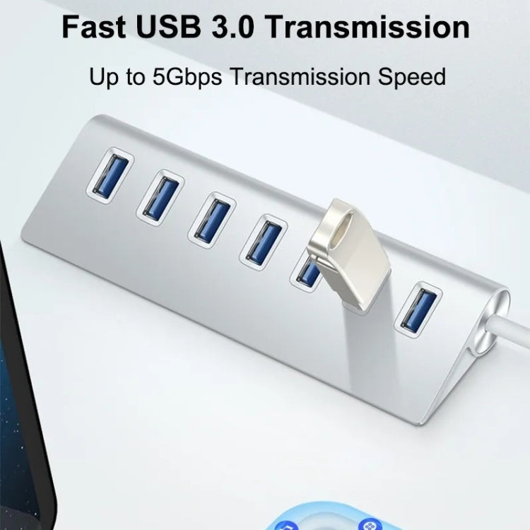 7301 7 Port USB 3.0 HUB 5Gbps High Speed Power Adapter -  by buy2fix | Online Shopping UK | buy2fix