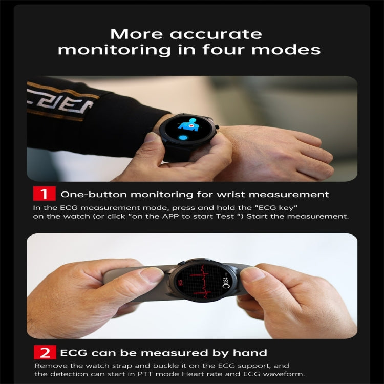 E420 1.39 inch Color Screen Smart Watch,Steel Strap,Support Heart Rate Monitoring / Blood Pressure Monitoring(Black) - Smart Wear by buy2fix | Online Shopping UK | buy2fix