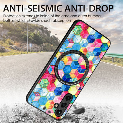 For Samsung Galaxy A34 5G Colored Drawing Leather Skin Magnetic Back Cover Phone Case(Magic Space) - Galaxy Phone Cases by buy2fix | Online Shopping UK | buy2fix