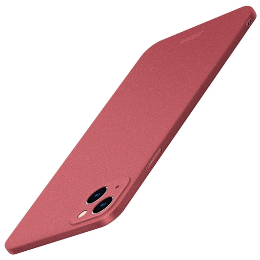 For iPhone 15 Plus  MOFI Fandun Series Frosted PC Ultra-thin All-inclusive Phone Case(Red) - More iPhone Cases by MOFI | Online Shopping UK | buy2fix