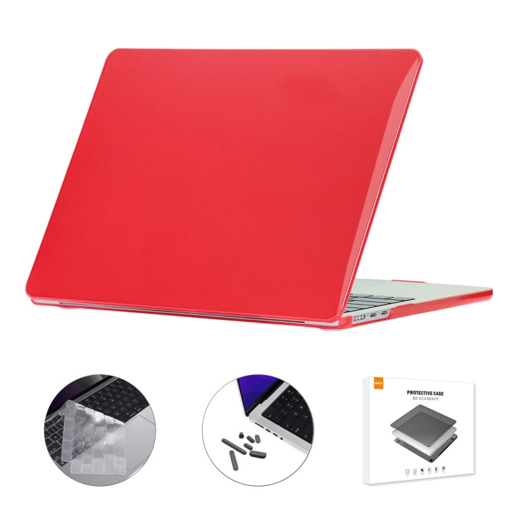 For MacBook Air 15.3 A2941 ENKAY US Version 3 in 1 Crystal Protective Case with TPU Keyboard Film & Anti-dust Plugs(Red) - MacBook Air Cases by ENKAY | Online Shopping UK | buy2fix