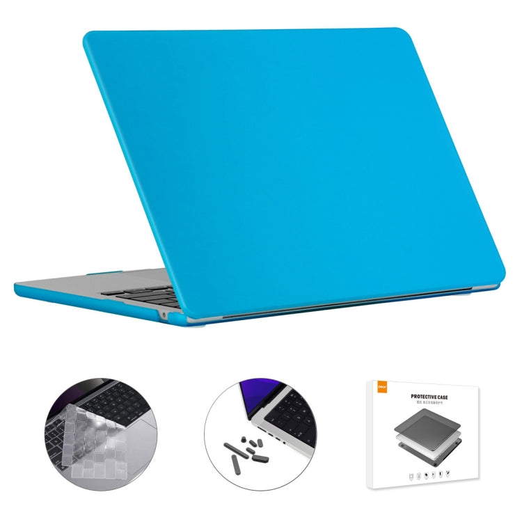 For MacBook Air 15.3 A2941 ENKAY EU Version 3 in 1 Matte Protective Case with TPU Keyboard Film & Anti-dust Plugs(Light Blue) - MacBook Air Cases by ENKAY | Online Shopping UK | buy2fix