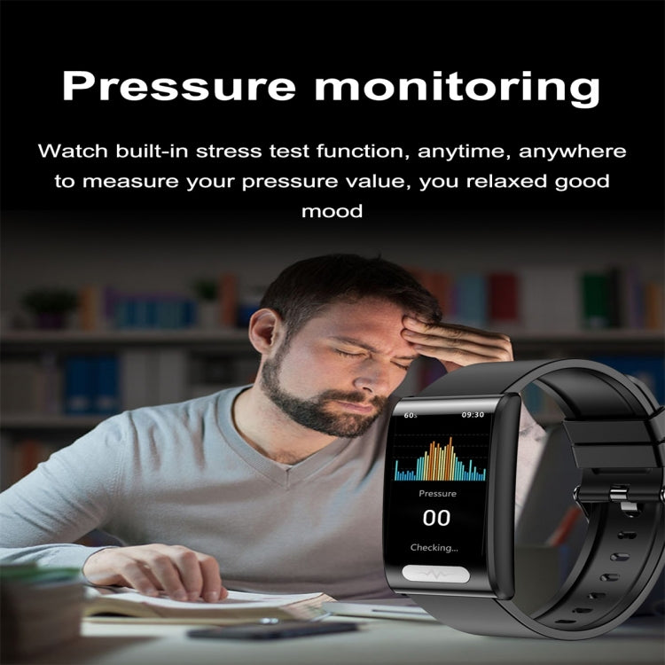 TK70 1.47 inch Color Screen Smart Silicone Strap Watch,Support Heart Rate / Blood Pressure / Blood Oxygen / Blood Sugar Monitoring(Black) - Smart Wristbands by buy2fix | Online Shopping UK | buy2fix