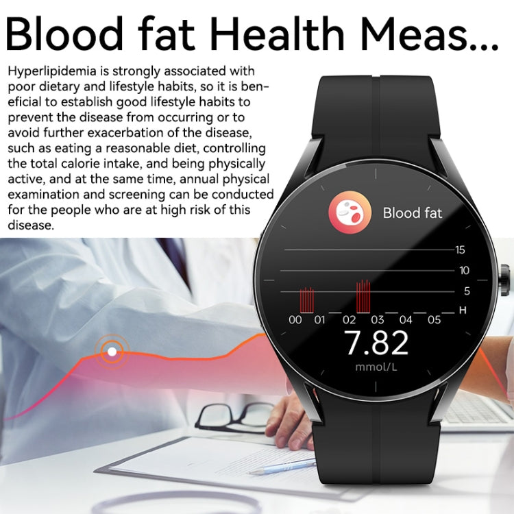 KS05 1.32 inch IP67 Waterproof Color Screen Smart Watch,Support Blood Oxygen / Blood Glucose / Blood Lipid Monitoring(Black) - Smart Watches by buy2fix | Online Shopping UK | buy2fix